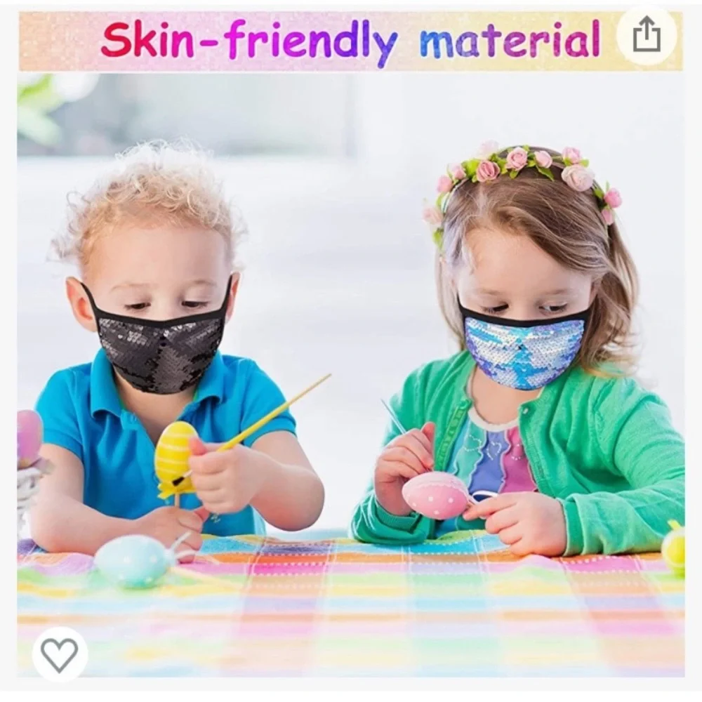 7 Pieces Kid’s Sequin Glitter Mask